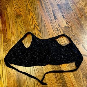 Tie front workout crop top